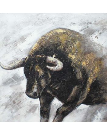 Buffalo, olieverfschilderij, Happy home