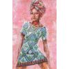 Afrikaanse vrouw schilderij roze, olieverfschilderij ter halle
