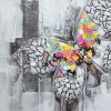 Olieverfschilderij vlinders, 3D-schilderij vlinder happy home