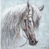 white horse olieverf schilderij happy home
