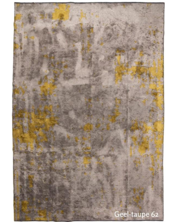 vloerkleed taupe geel gevlekt, laagpolig karpet