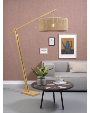 vloerlamp happy home, staande lamp jute en bamboe