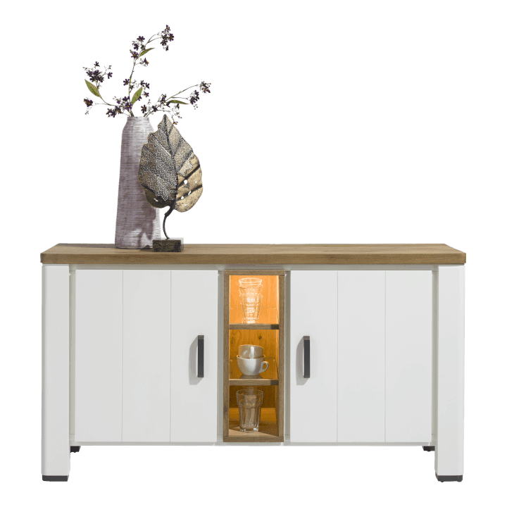 dressoir arizona, wit eikenhout, 140cm