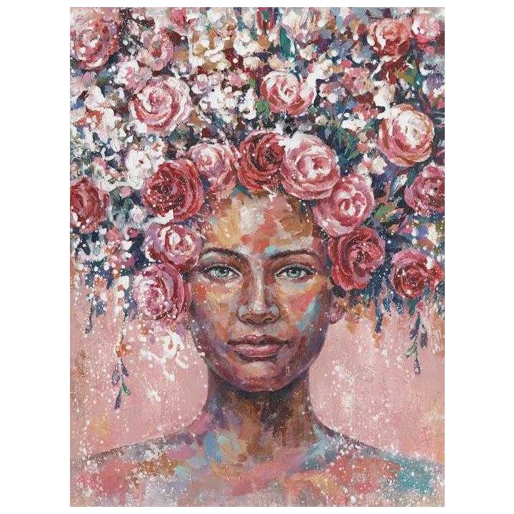 Flowergirl olieverfschilderij