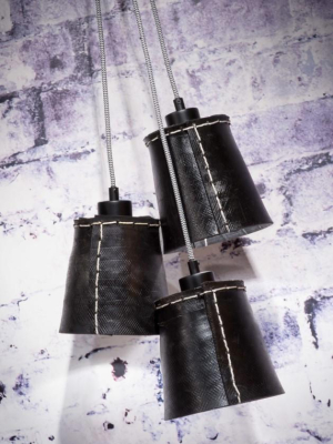 Hanglamp amazon set van 3 rubberen lampenkappen