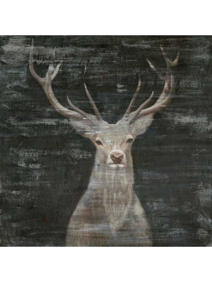Schilderij hertenkop, olieverfschilderij deer
