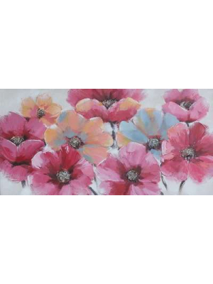 Olieverfschilderij pink poppys happy home