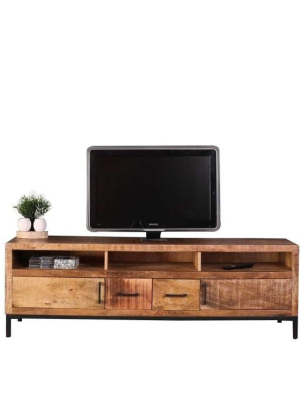 TV meubel mangohout met lades en deuren