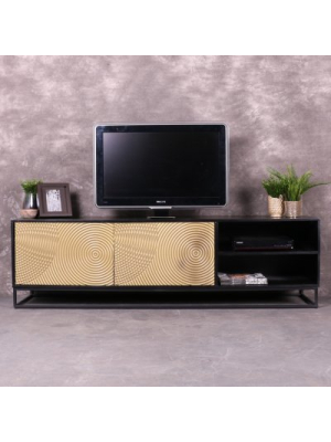 Tv meubel zwart goud 180 cm.